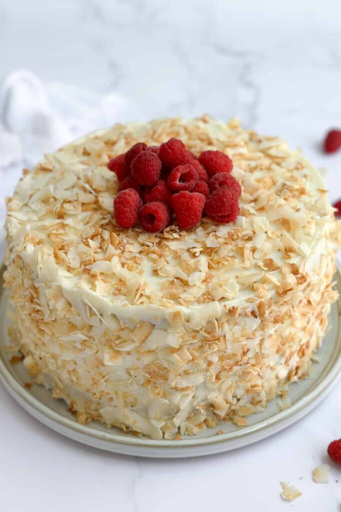 Nigella Coconut And Raspberry Cake 