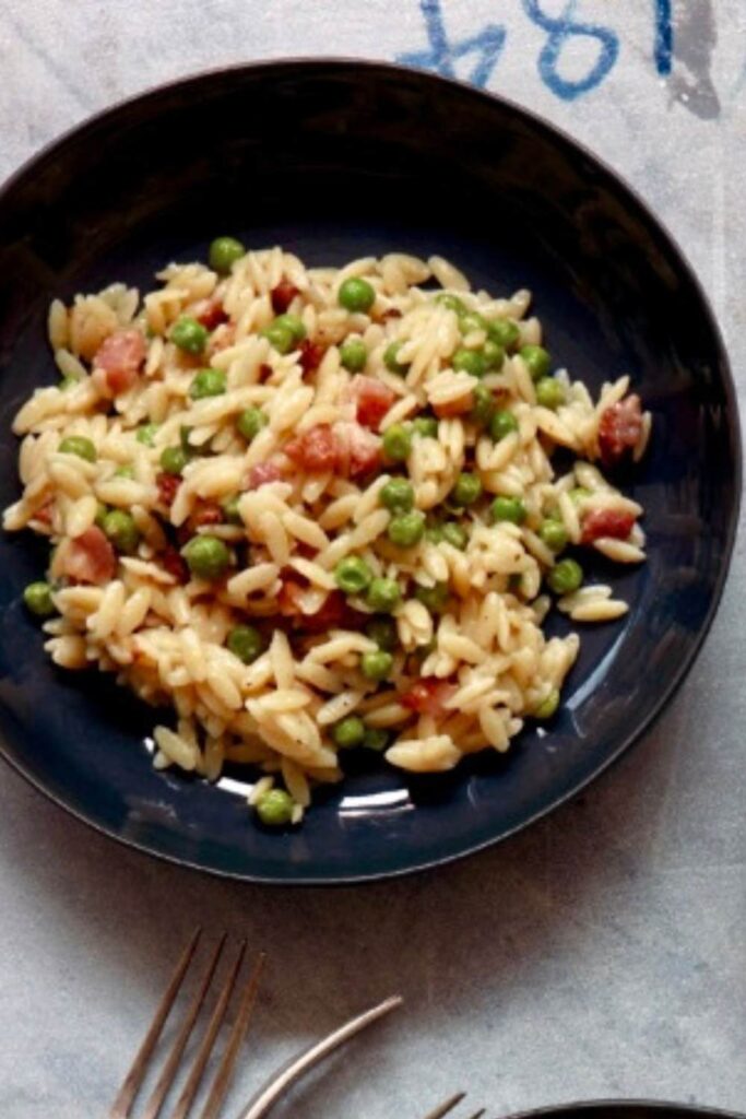 Nigella Pancetta And Peas Orzo 