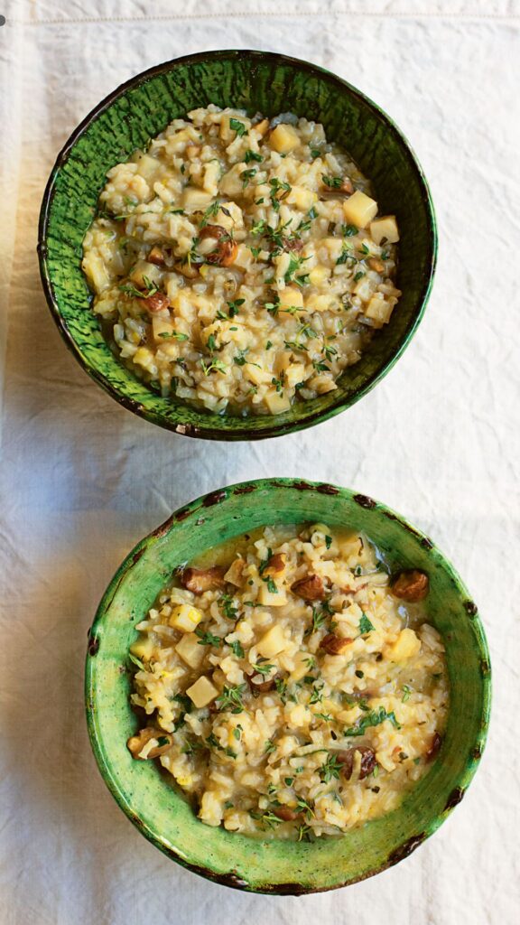 Soupy Rice With Celeriac And Chestnuts