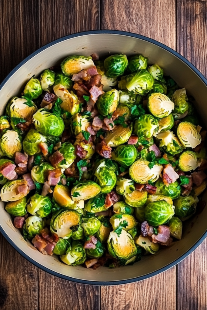 Nigella Brussels Sprouts With Chestnuts, Pancetta and Parsley