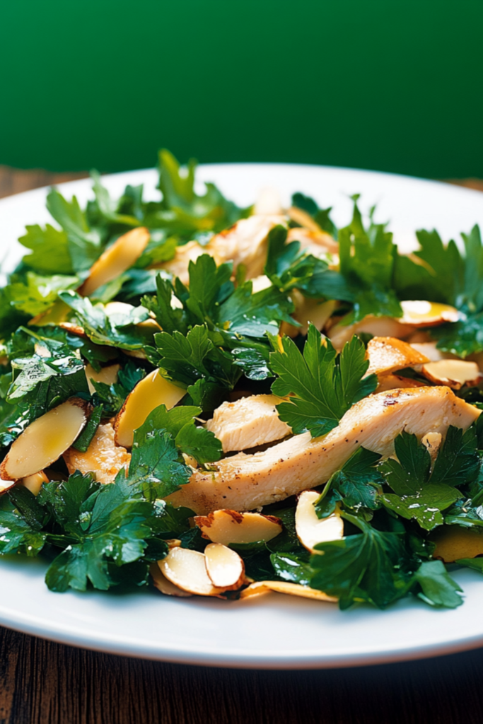 Nigella Chicken, Almond and Parsley Salad