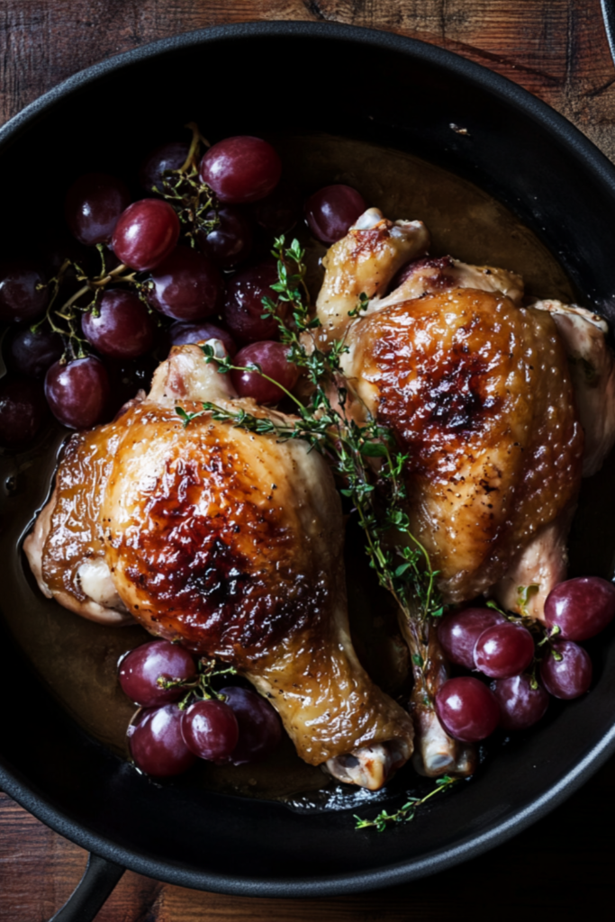 Nigella Chicken with Red Grapes and Marsala