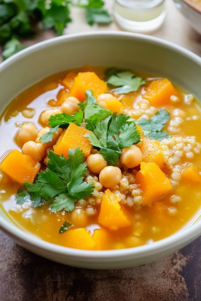 Nigella Butternut and Chick Pea Soup With Bulgur Wheat