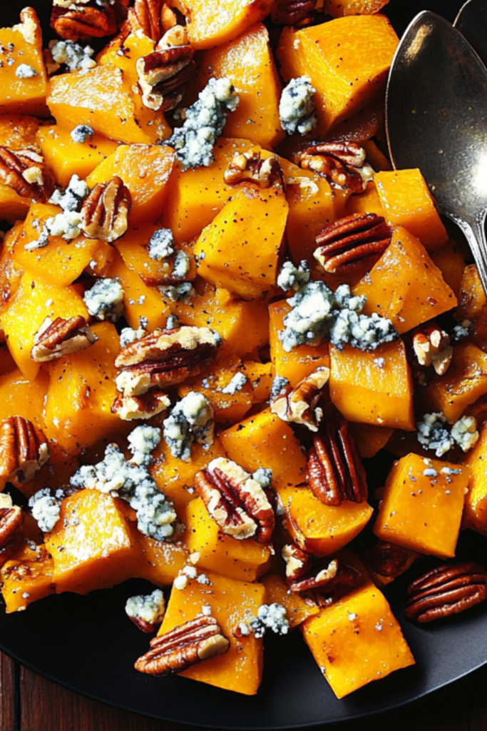 Nigella Butternut Squash With Pecans and Blue Cheese