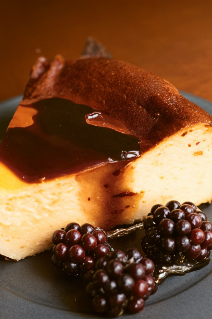 Nigella Basque Burnt Cheesecake With Liquorice Sauce