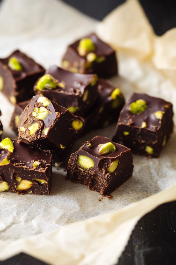 Nigella Chocolate Pistachio Fudge