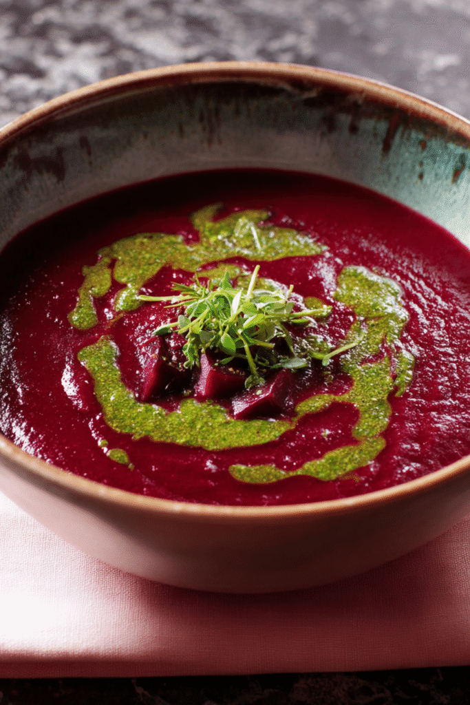 Nigella Beetroot, Rhubarb and Ginger Soup Recipe