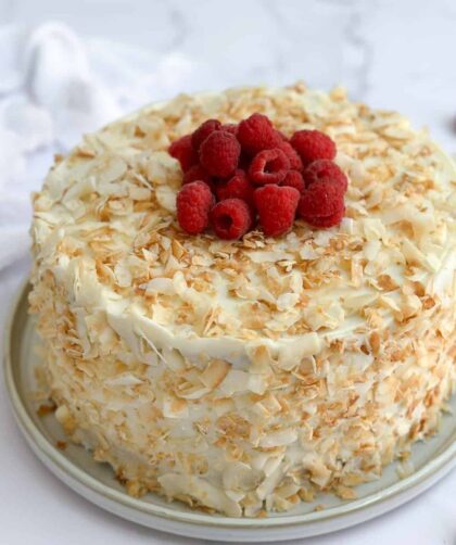 Nigella Coconut And Raspberry Cake