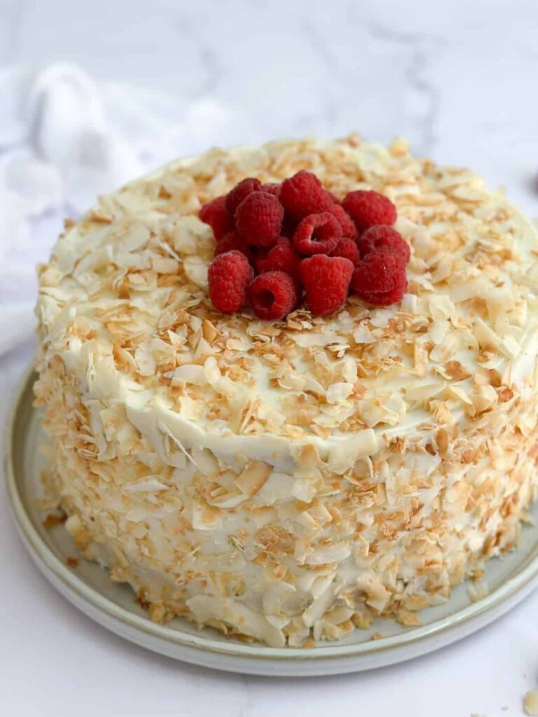 Nigella Coconut And Raspberry Cake