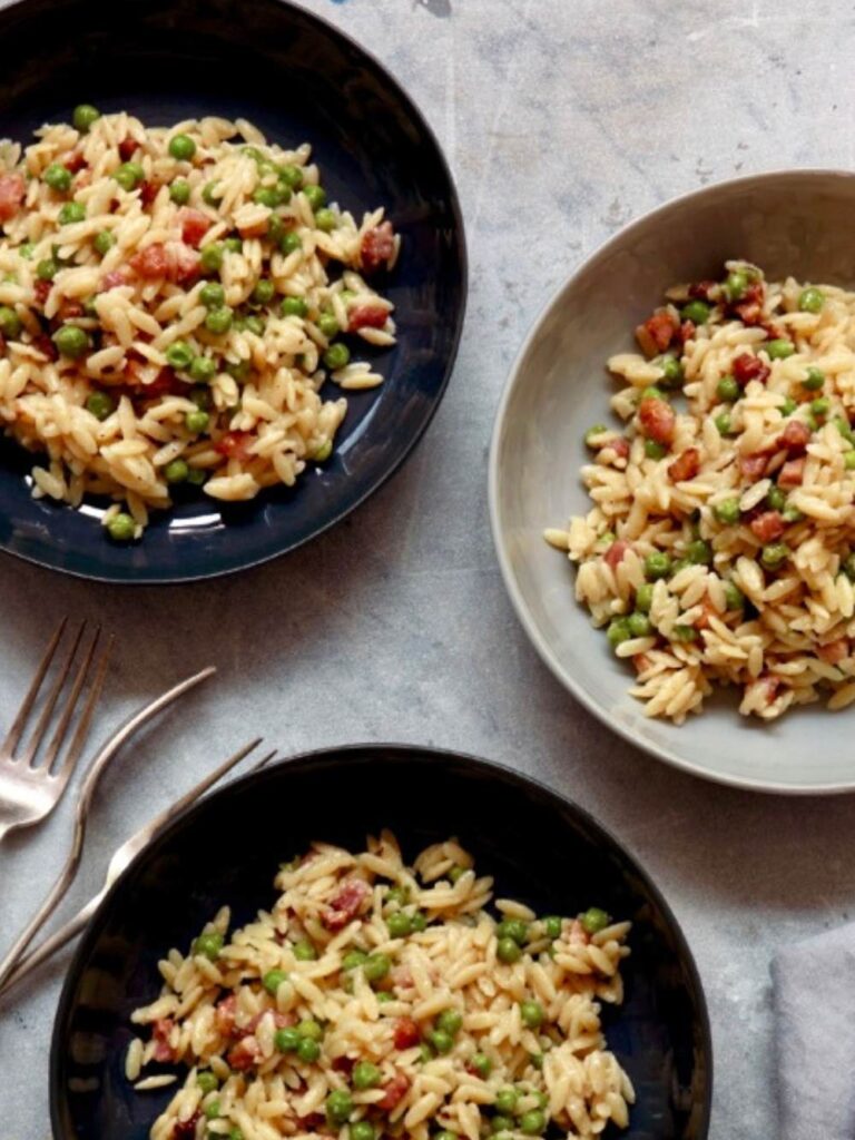 Nigella Pancetta And Peas Orzo