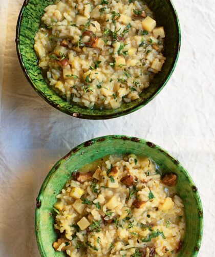 Soupy Rice With Celeriac And Chestnuts