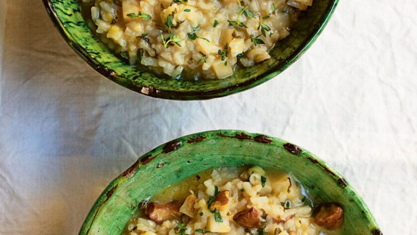 Soupy Rice With Celeriac And Chestnuts