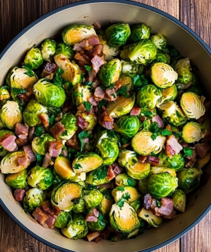 Nigella Brussels Sprouts With Chestnuts, Pancetta and Parsley