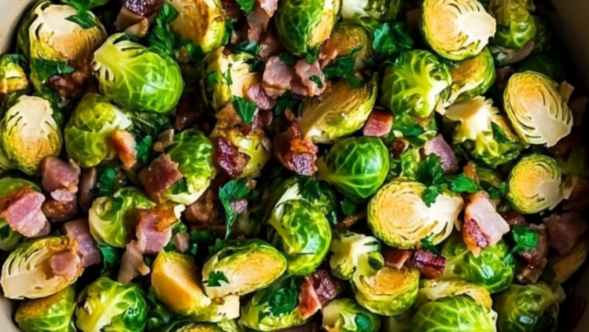 Nigella Brussels Sprouts With Chestnuts, Pancetta and Parsley