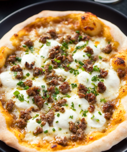 Nigella Galbani Mozzarella Ground Sausage And Onion Pizza