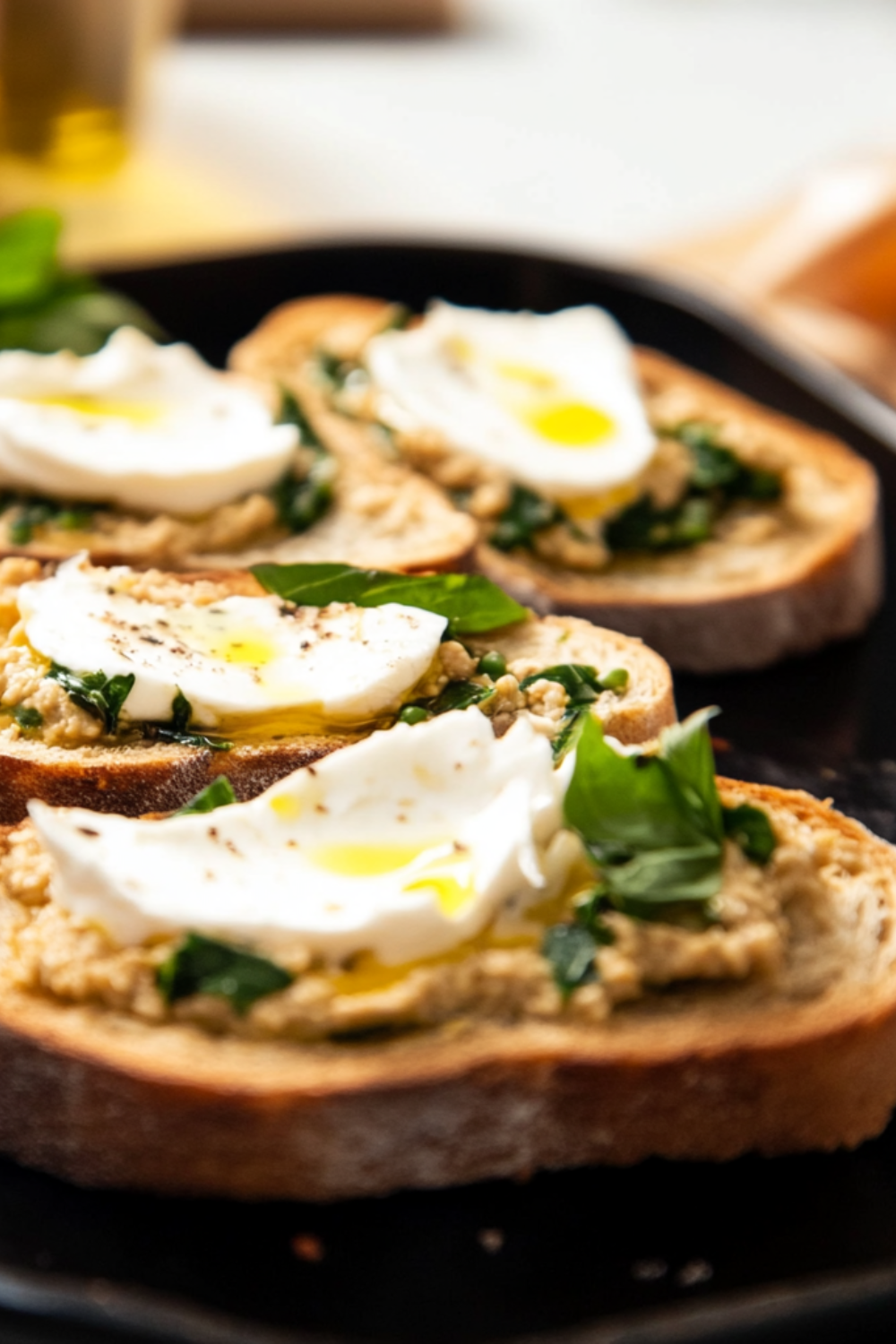 Nigella Lentil Hummus With Galbani Mozzarella Bruschetta