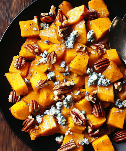 Nigella Butternut Squash With Pecans and Blue Cheese