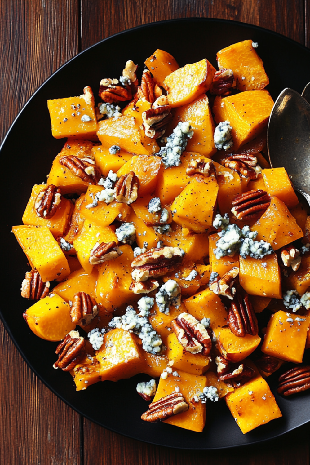 Nigella Butternut Squash With Pecans and Blue Cheese