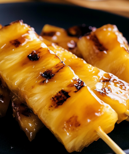 Nigella Caramelised Pineapple With Hot Chocolate Sauce