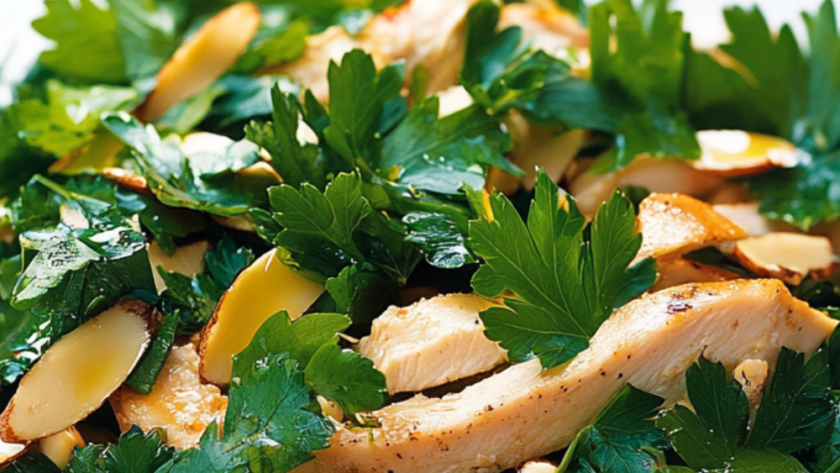 Nigella Chicken, Almond and Parsley Salad