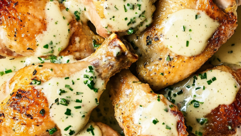 Nigella Chicken with Garlic Cream Sauce