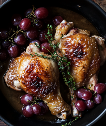 Nigella Chicken with Red Grapes and Marsala