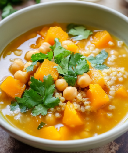 Nigella Butternut and Chick Pea Soup With Bulgur Wheat