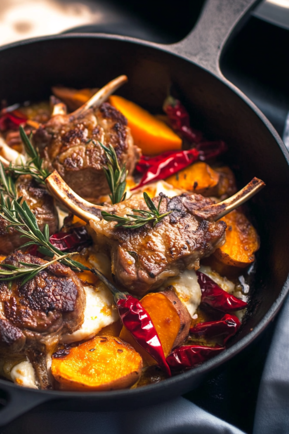 Nigella Lamb Cutlet, Sweet Potato & Galbani Mozzarella Tray Bake