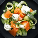 Nigella Smoked Salmon, Green Apple, Cucumber & Galbani Mozzarella Salad