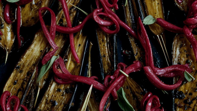 Baby Aubergines With Oregano & Red Onion