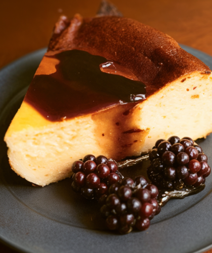 Nigella Basque Burnt Cheesecake With Liquorice Sauce