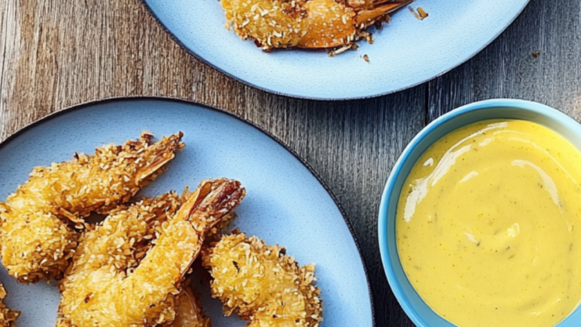 Nigella Coconut Shrimp with Turmeric Yogurt