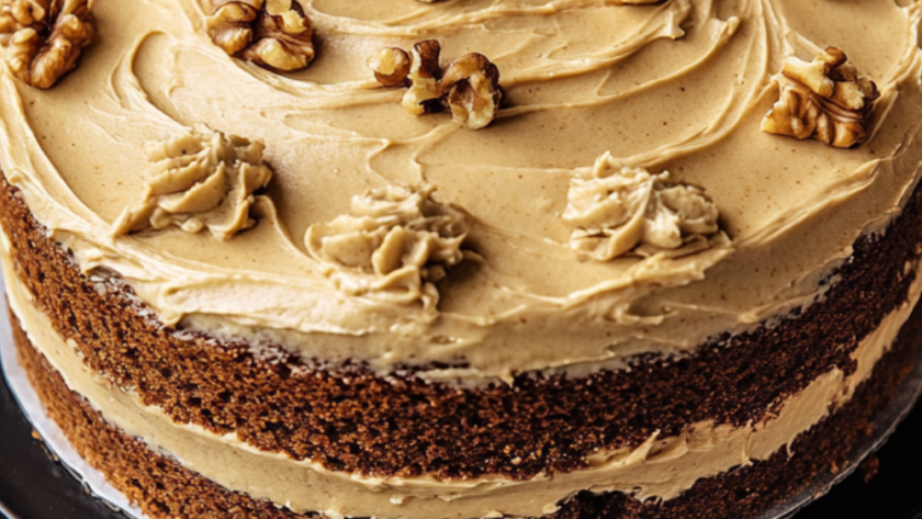 Nigella Coffee and Walnut Layer Cake