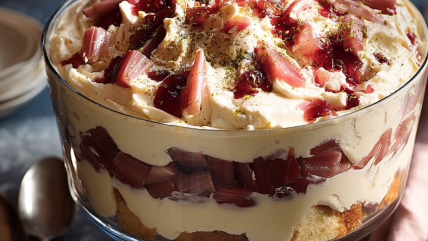 Nigella Rhubarb and Custard Trifle Recipe