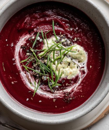 Nigella Beetroot, Rhubarb and Ginger Soup Recipe
