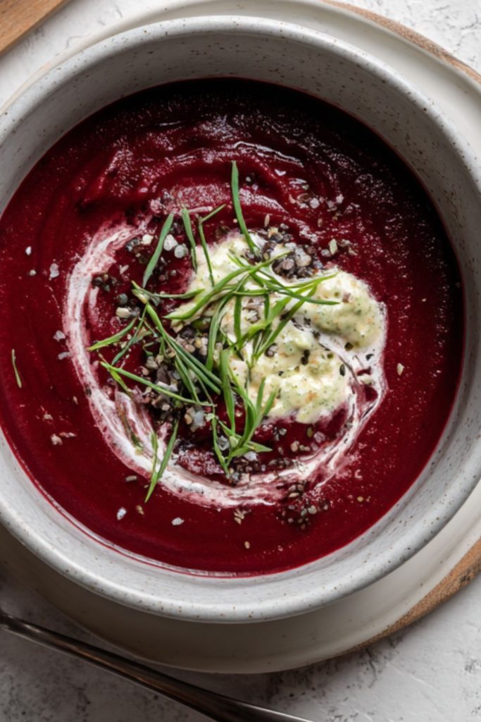Nigella Beetroot, Rhubarb and Ginger Soup Recipe