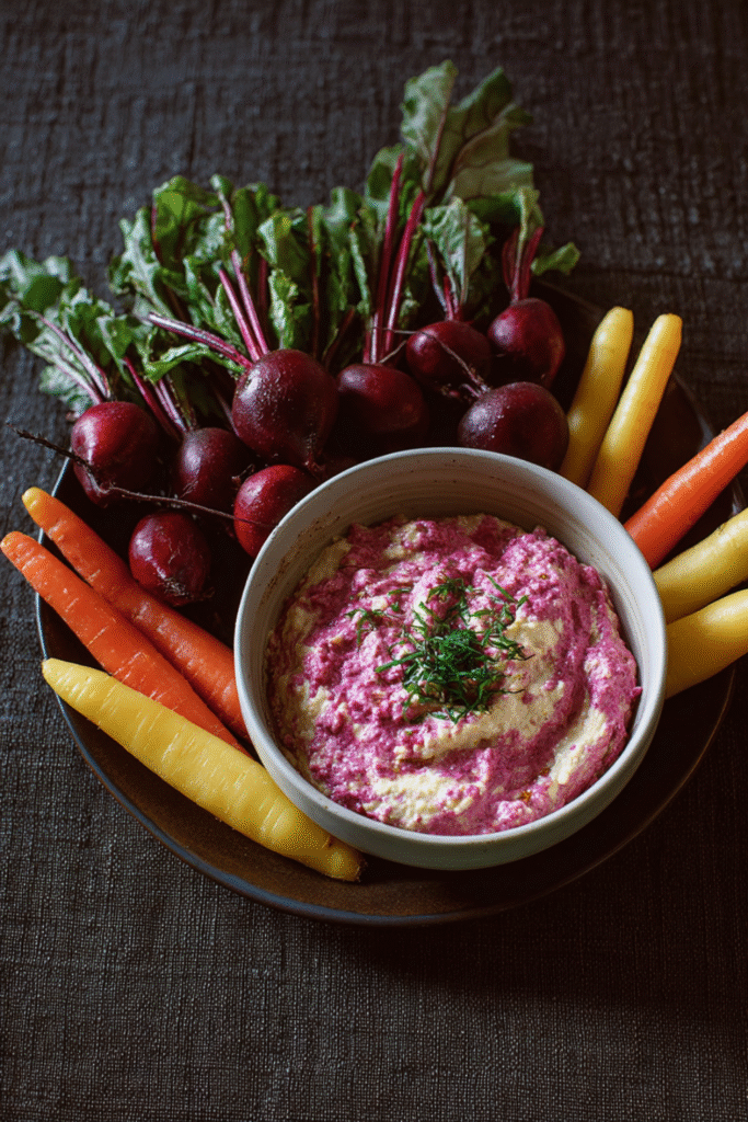 Nigella Beetroot and Chickpea Dip