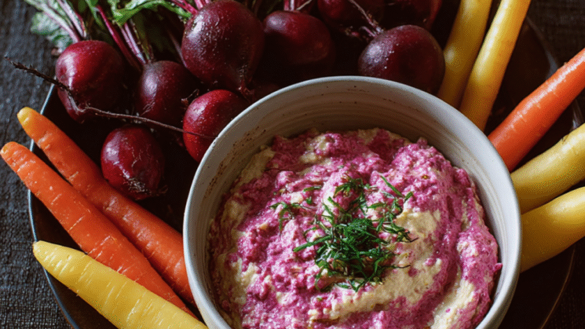 Nigella Beetroot and Chickpea Dip