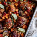 Nigella One-Pan Chicken with Apricot Harissa and Sweet Potatoes Recipe