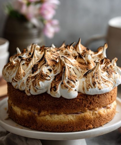 Nigella Toasted Marshmallow and Rhubarb Cake Recipe