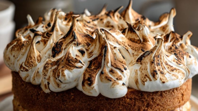 Nigella Toasted Marshmallow and Rhubarb Cake Recipe