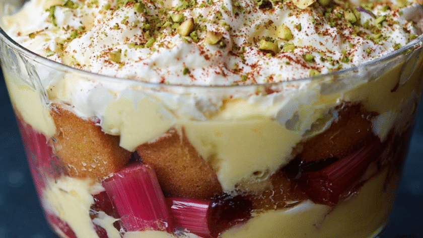 Nigella Rhubarb and Custard Trifle Recipe