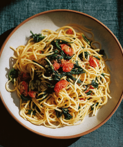 Nigella Spaghetti with Chard, Chilli and Anchovies Recipe