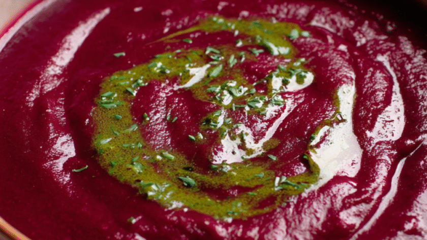 Nigella Beetroot, Rhubarb and Ginger Soup Recipe