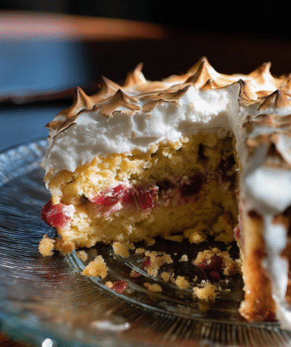 Nigella Toasted Marshmallow and Rhubarb Cake Recipe