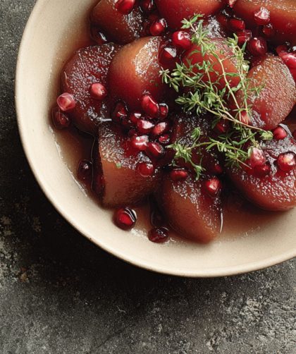 Nigella Pomegranate-Poached Quinces Recipe