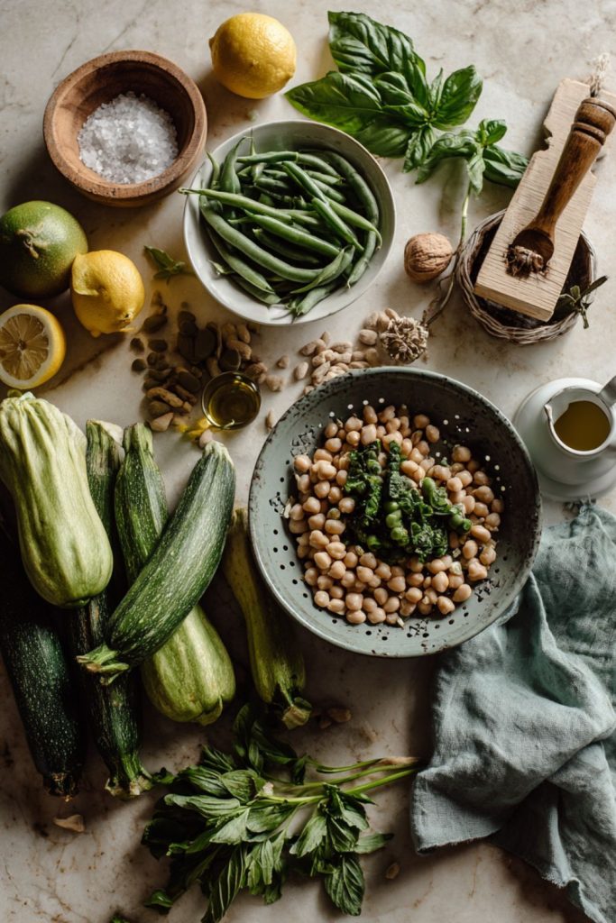 Nigella Bean and Courgette Salad Recipe
